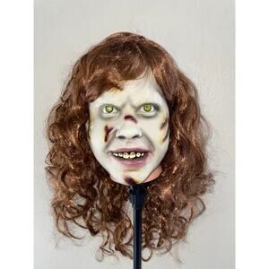 Copied - TOTS THE EXORCIST REGAN WITH HAIR DELUXE MASK HALLOWEEN COSTUME NEW